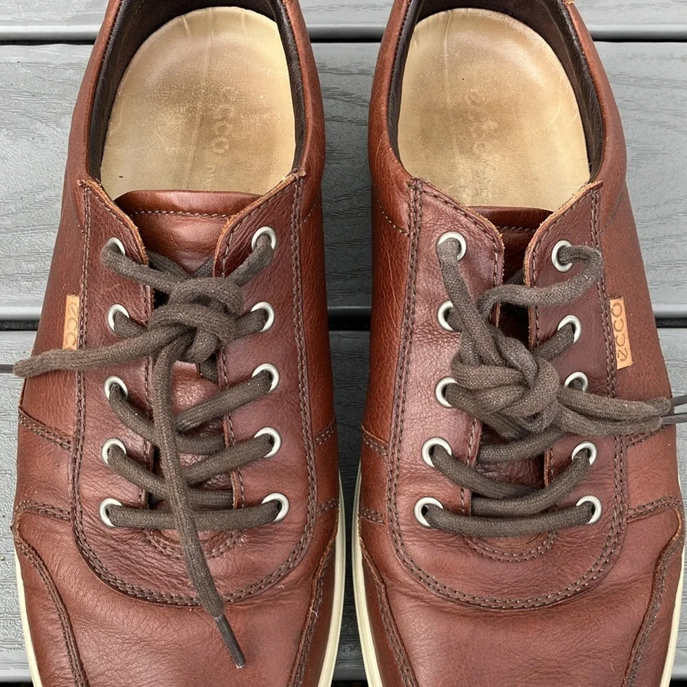 Econ Men's Soft 7 Danish Design Leather Sneakers Brown Size EU 47/US 13/13.5
